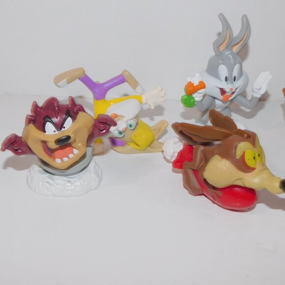 2020 McDonalds Set of 6 Looney Tunes Space Jam Figures Marvin Lola Bugs Taz + - Picture 2 of 7